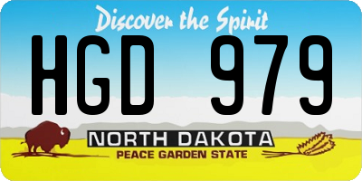 ND license plate HGD979