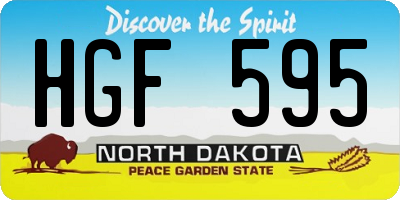 ND license plate HGF595