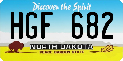 ND license plate HGF682