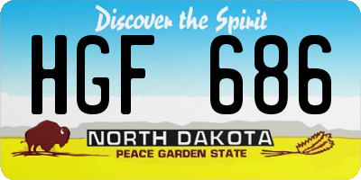 ND license plate HGF686