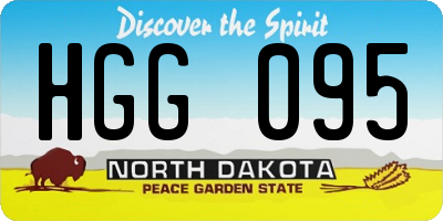ND license plate HGG095