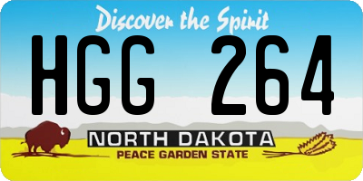 ND license plate HGG264