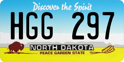 ND license plate HGG297