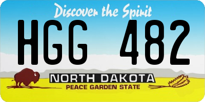 ND license plate HGG482