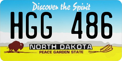 ND license plate HGG486