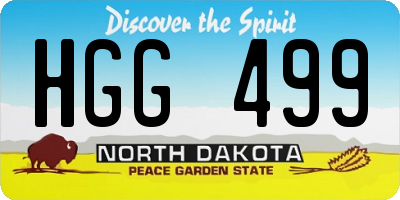 ND license plate HGG499