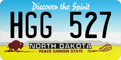 ND license plate HGG527