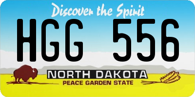 ND license plate HGG556
