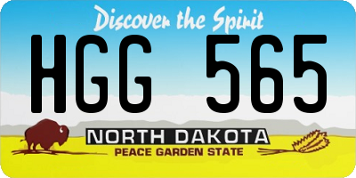 ND license plate HGG565