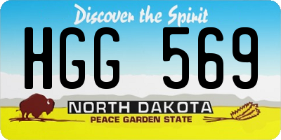 ND license plate HGG569