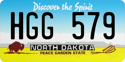 ND license plate HGG579