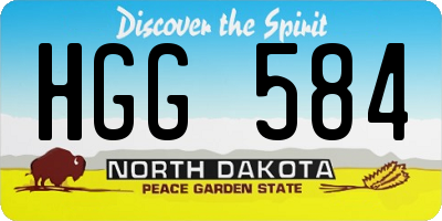 ND license plate HGG584