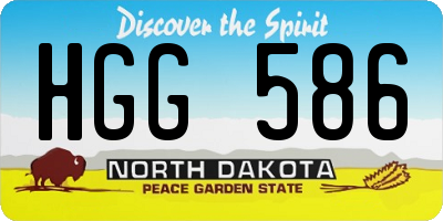 ND license plate HGG586