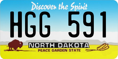 ND license plate HGG591