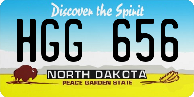 ND license plate HGG656