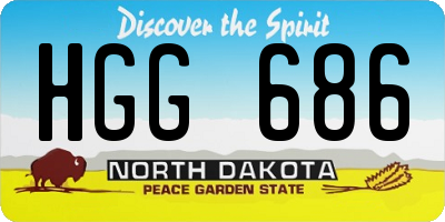 ND license plate HGG686