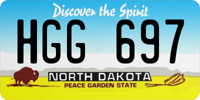 ND license plate HGG697