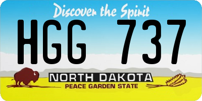 ND license plate HGG737