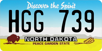 ND license plate HGG739