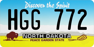 ND license plate HGG772