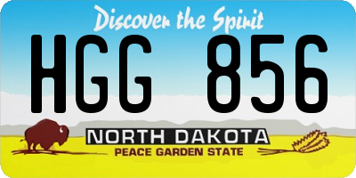ND license plate HGG856