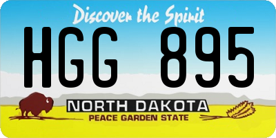 ND license plate HGG895
