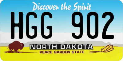 ND license plate HGG902