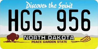 ND license plate HGG956