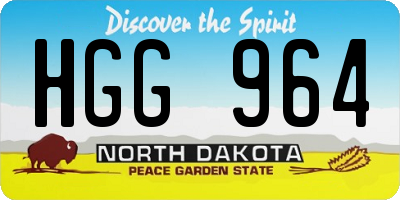 ND license plate HGG964