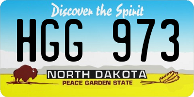 ND license plate HGG973