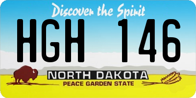 ND license plate HGH146