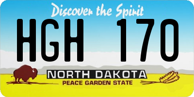 ND license plate HGH170