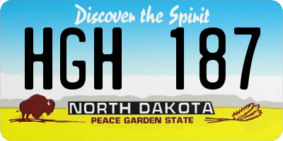 ND license plate HGH187