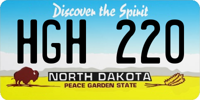 ND license plate HGH220