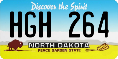 ND license plate HGH264