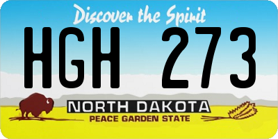 ND license plate HGH273