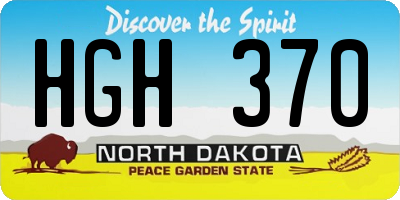 ND license plate HGH370