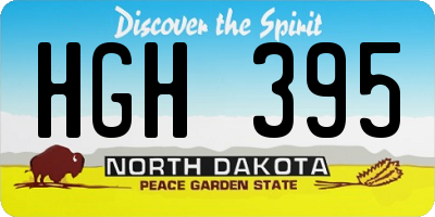 ND license plate HGH395