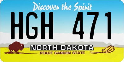 ND license plate HGH471