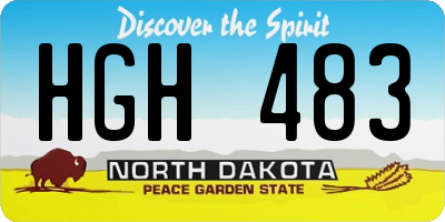 ND license plate HGH483