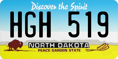 ND license plate HGH519