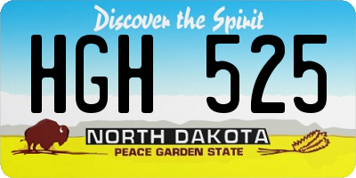 ND license plate HGH525