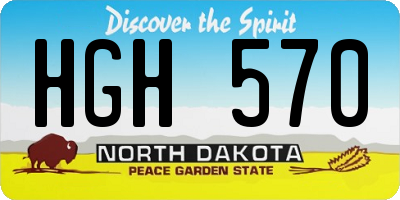 ND license plate HGH570