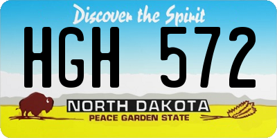 ND license plate HGH572