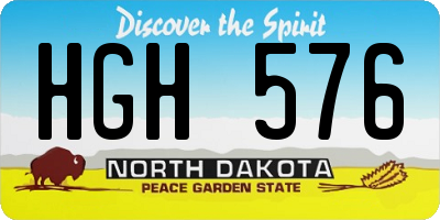 ND license plate HGH576