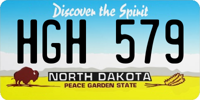 ND license plate HGH579