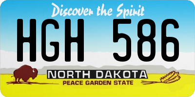 ND license plate HGH586
