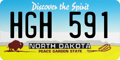 ND license plate HGH591