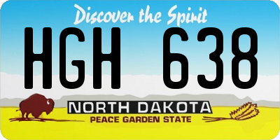 ND license plate HGH638