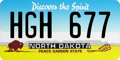 ND license plate HGH677